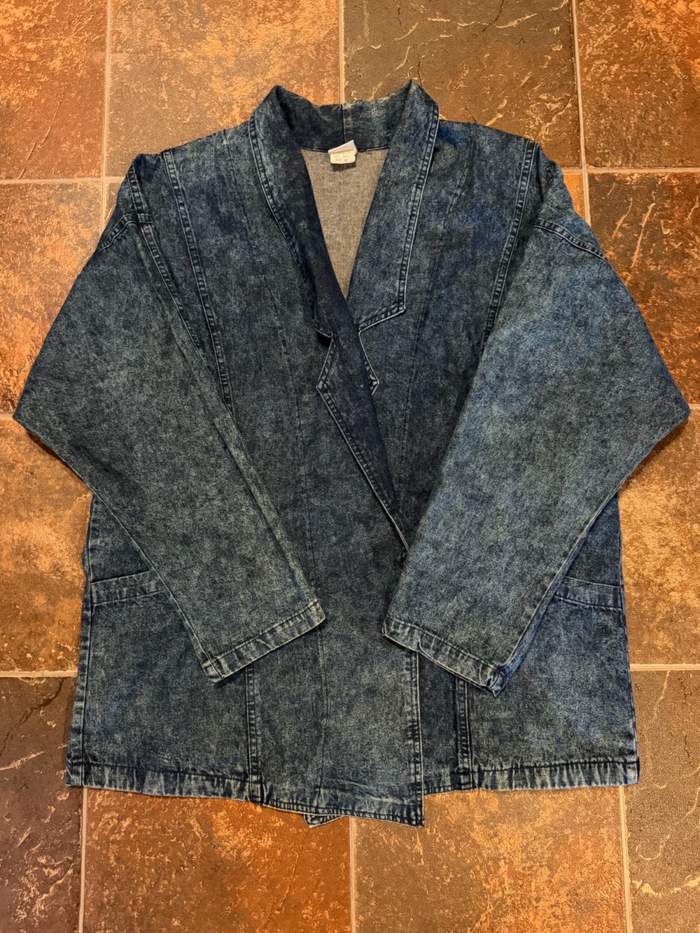 Vintage LA 405 Women’s Denim Dister Coat Plus Size 3X